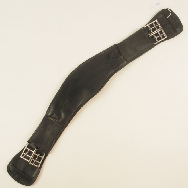 Adam Ellis anatomischer Leder-Kurzgurt m. Elastik, schwarz, 65cm, guter Zustand